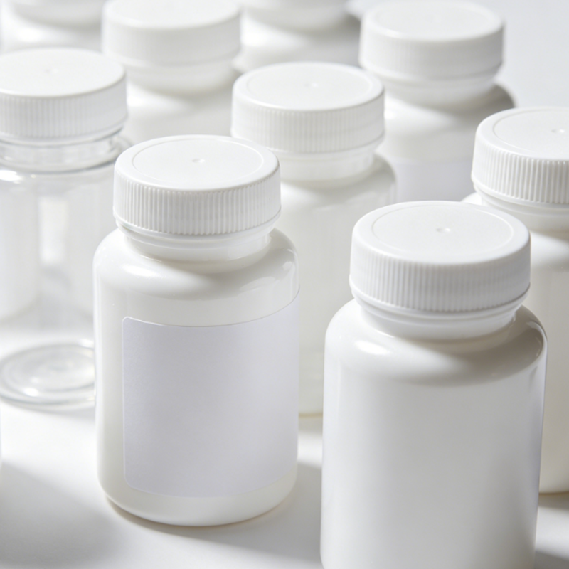 50ml 100ml Rund HDPE Medicin Pill Tom plastflaska
